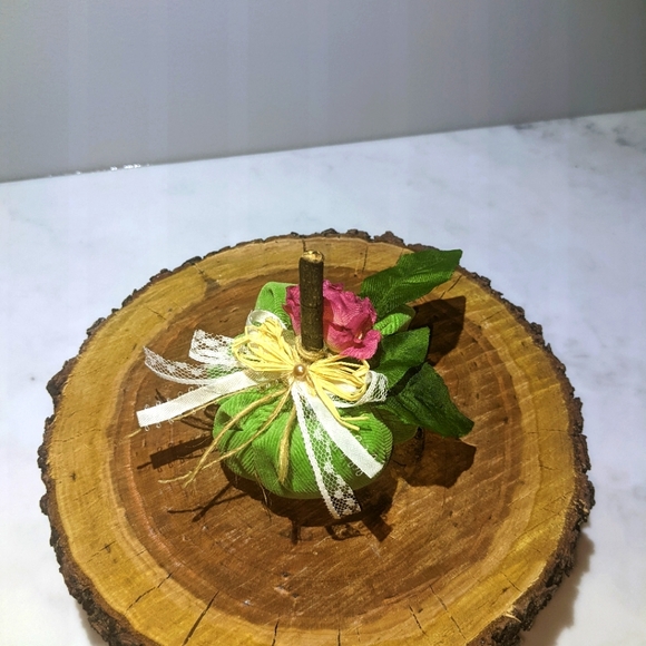 Fabric Pumpkin / Boho Chic Pumpkin / Cottagecore Decor / Fall Decor - Picture 4 of 7